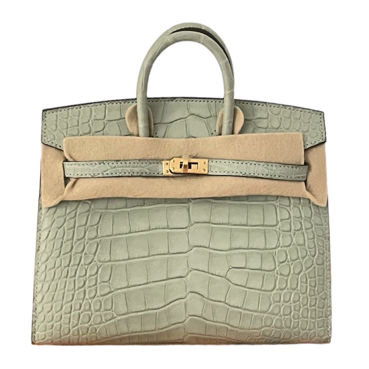 HERMES BIRKIN SELLIER 20 MAT MISSISSIPPIENSSIS ALLIGATOR 6U